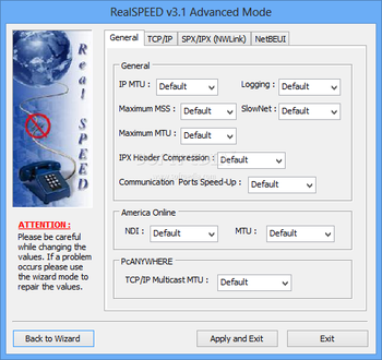 RealSPEED Connection Speed-Up Utility screenshot 3