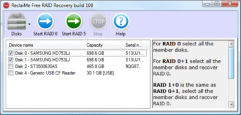 ReclaiMe Free RAID Recovery screenshot