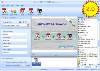 Recool SWF to HTML5 Converter screenshot