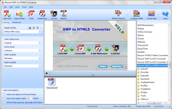 Recool SWF to HTML5 Converter screenshot