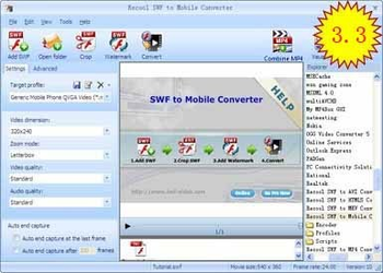 Recool SWF to Mobile Converter screenshot