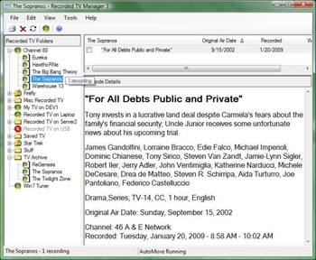 Recorded TV Manager 3 screenshot
