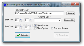Recording Scheduler for Dscaler screenshot