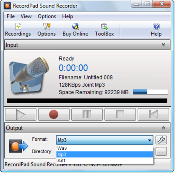 RecordPad Professional Edition screenshot