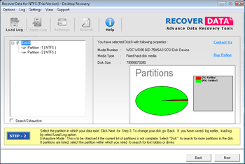 Recover Data for NTFS screenshot 2