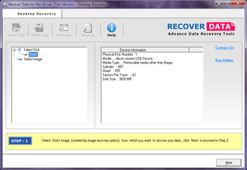 Recover Data for Pen Drives screenshot