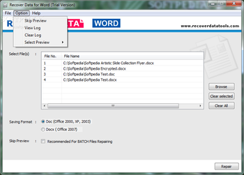 Recover Data for Word screenshot 2