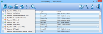 Recover Keys screenshot 2