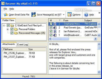Recover My Email - Mail Recovery Software screenshot 2