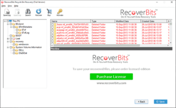RecoverBits Recycle Bin Recovery screenshot