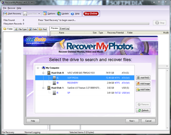 RecoverMyPhotos screenshot