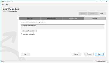 Recovery for Calc screenshot 4