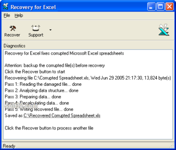 Recovery for Excel screenshot 3