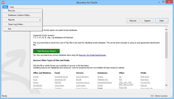 Recovery for Oracle screenshot 2