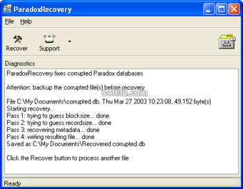 Recovery for Paradox screenshot 3