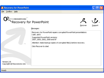 Recovery for PowerPoint screenshot