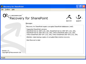 Recovery for SharePoint screenshot 2