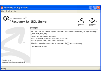 Recovery for SQL Server screenshot