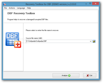 Recovery Toolbox for DBF screenshot