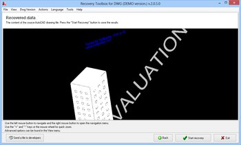 Recovery Toolbox for DWG screenshot