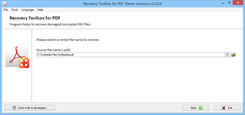 Recovery Toolbox for PDF screenshot