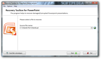 Recovery Toolbox for PowerPoint screenshot