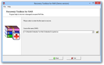 Recovery Toolbox for RAR (formerly RAR Recovery Toolbox) screenshot