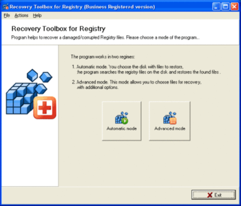 Recovery Toolbox for Registry screenshot