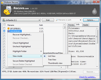 Recuva nLite Addon screenshot 4