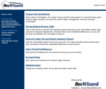 RecWizard screenshot
