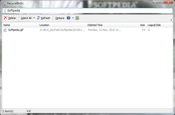 RecycleBinEx screenshot