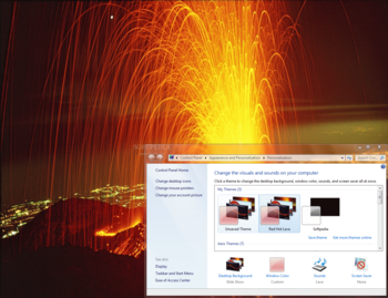 Red Hot Lava Windows 7 Theme screenshot
