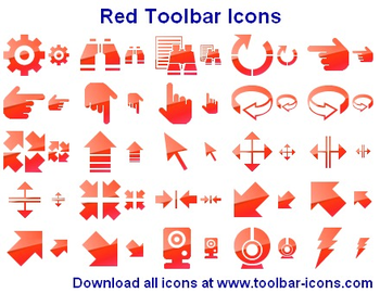 Red Toolbar Icon Set screenshot
