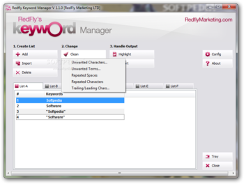 Redfly Keyword Manager screenshot 4