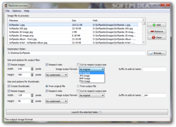 Redimensionneur (formerly Resize image in mass) screenshot 2