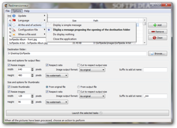 Redimensionneur (formerly Resize image in mass) screenshot 3