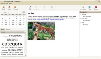 RedNotebook screenshot