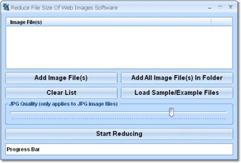 Reduce File Size Of Web Images Software screenshot