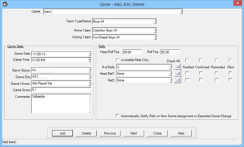 Ref Scheduler screenshot 2