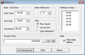 Reflexion screenshot