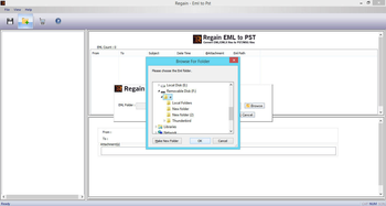 Regain EML to PST screenshot 2