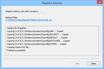 RegBak screenshot 4