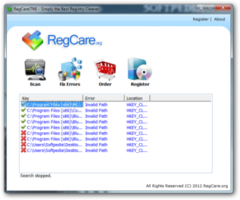 RegCare screenshot