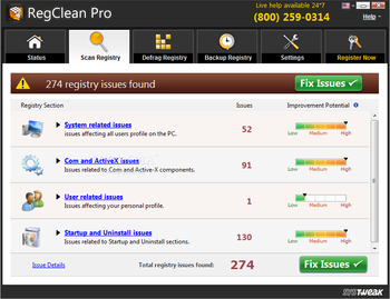 RegClean Pro screenshot 2