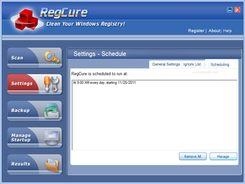 RegCure screenshot 3