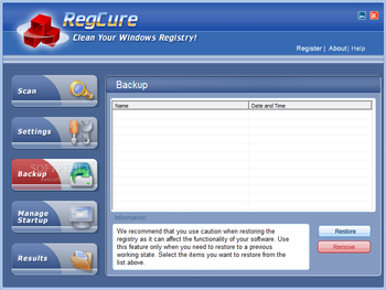 RegCure screenshot 4