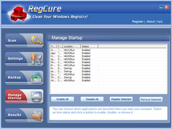 RegCure screenshot 5