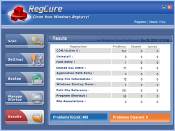 RegCure screenshot 6