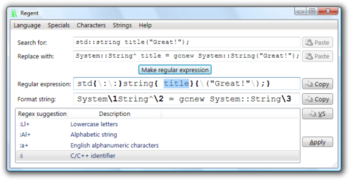 Regent screenshot