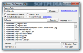 Regex File Searcher screenshot